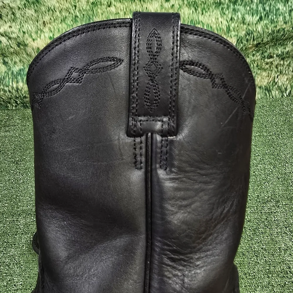 Ariat Heritage Roper Embroidered Leather Round Toe Mens Boots Size 7.5 LIKE NEW